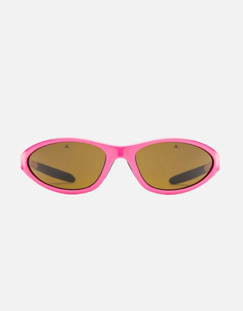 Nylon Bracelet Watch with Golden Glass Unisex - Multicolor Sunglasses