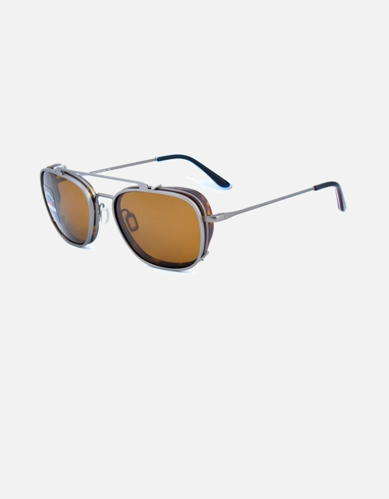Stainless Steel Solar Frame Sunglasses Unisex - Brown
