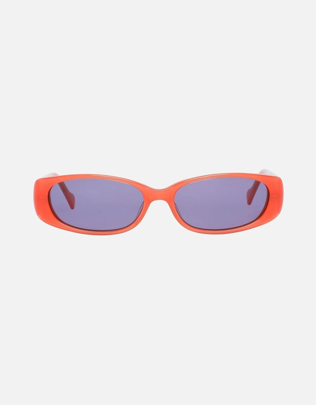 Oval Frame Plastic Bracelet Watch with Orange Dial Women Sunglasses