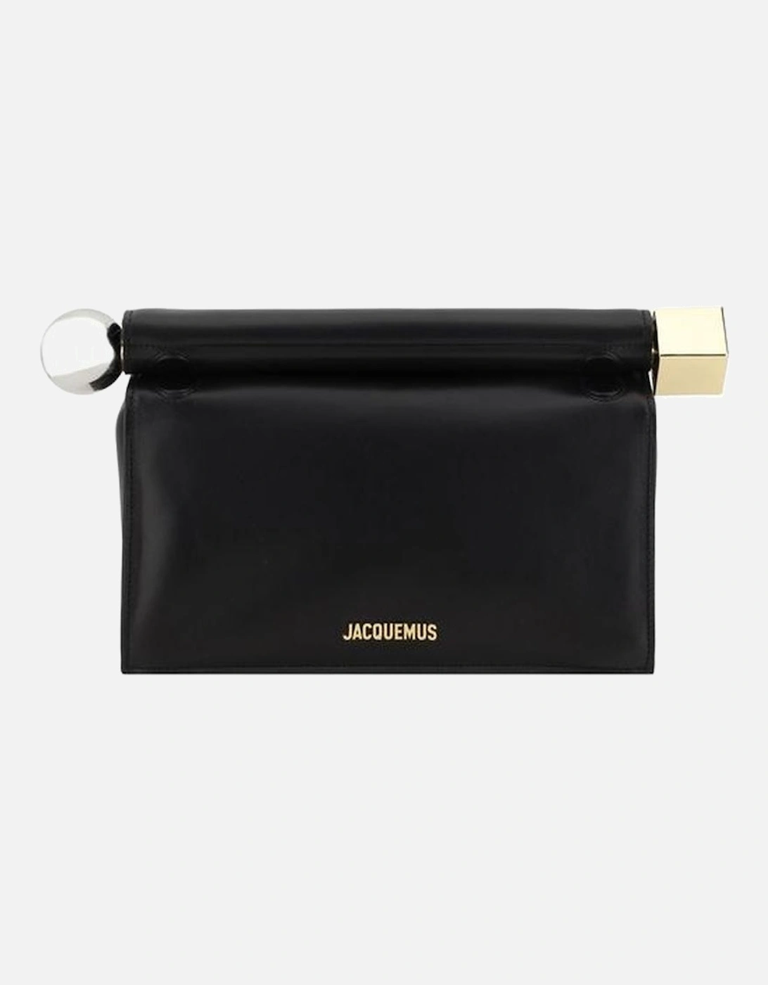 La Petite Rond Carre Nappa Leather Clutch Bag Women - Black, 5 of 4