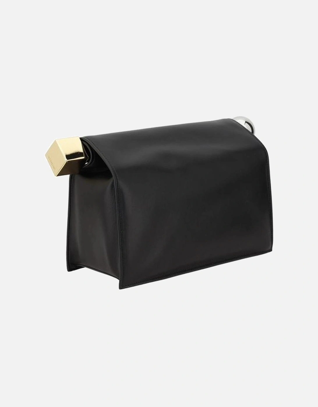 La Petite Rond Carre Nappa Leather Clutch Bag Women - Black