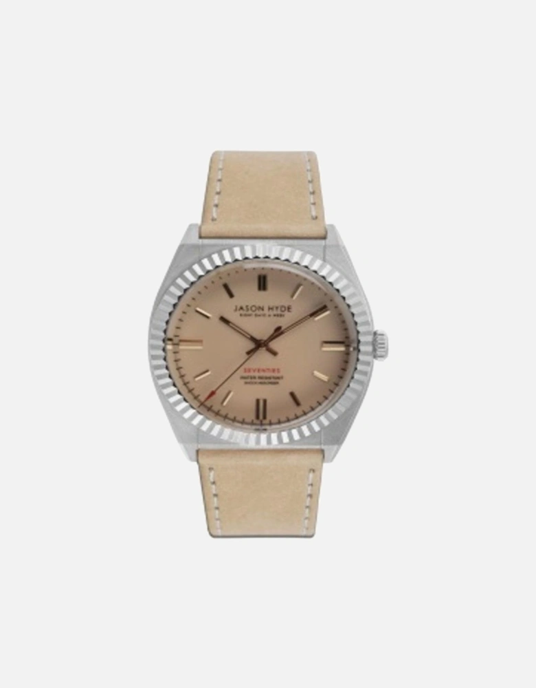 Stainless Steel Quartz Analog Watch with Textile Bracelet Unisex -