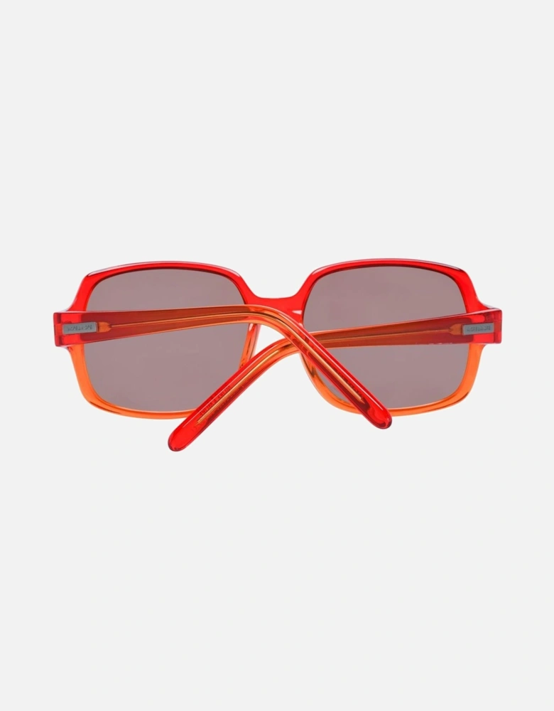 Square Plastic Bracelet Watch with Red Dial Women Sunglasses