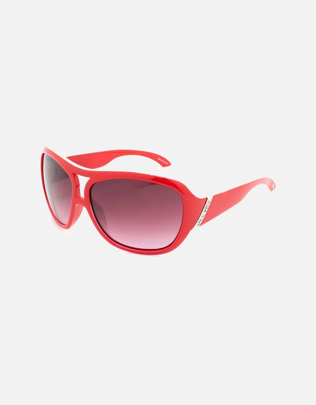 Acetate Sunglasses with Grey Gradient Pink Lenses Women - Red, 3 of 2