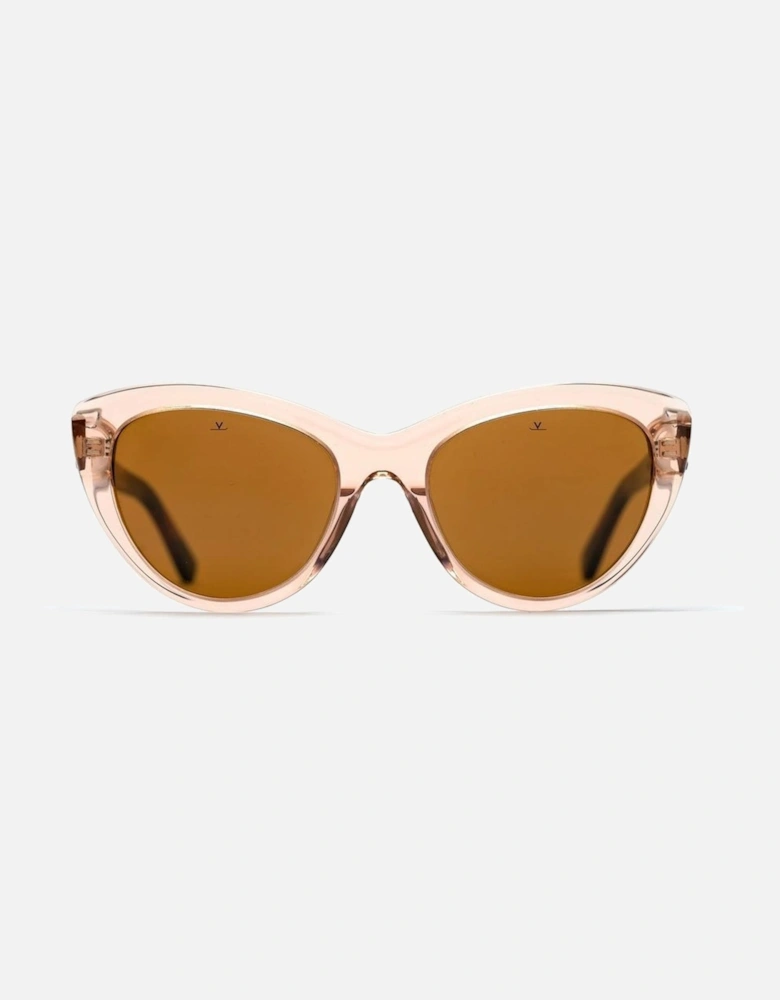 Acetate Bracelet Pink Dial Watch Women - Multicolor Sunglasses