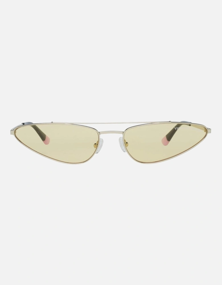 Metal Bracelet Watch with Yellow Glass Women - Gold Sunglasses