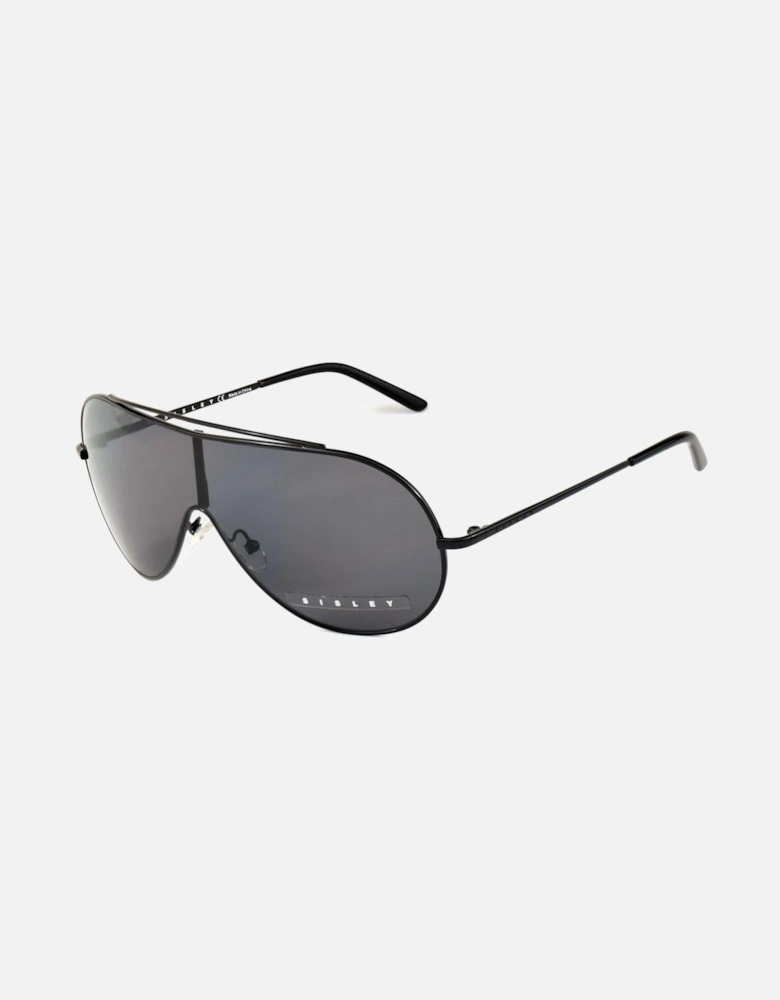 Metal Bracelet Black Dial Watch Unisex Sunglasses