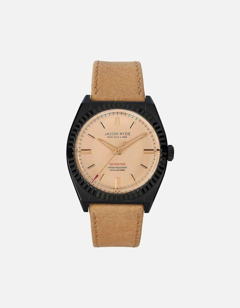 Stainless Steel Quartz Analog Watch with Paper Bracelet Unisex - Brown