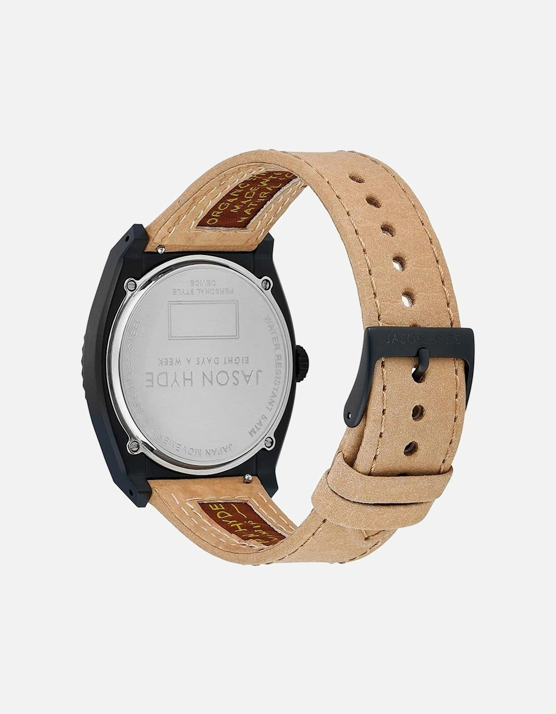 Stainless Steel Quartz Analog Watch with Paper Bracelet Unisex - Brown