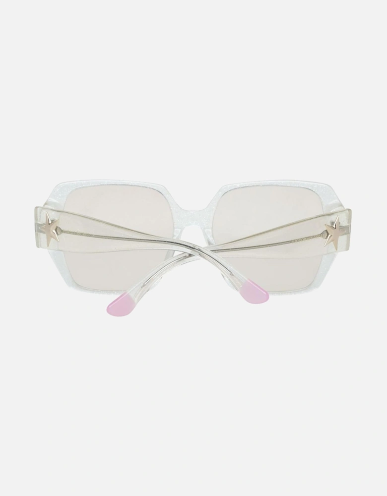 Plastic Bracelet Transparent Dial Watch Women Sunglasses