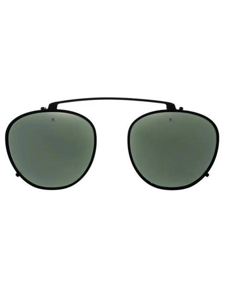 Metal Bracelet Watch with Green Glass Unisex - Black Frames