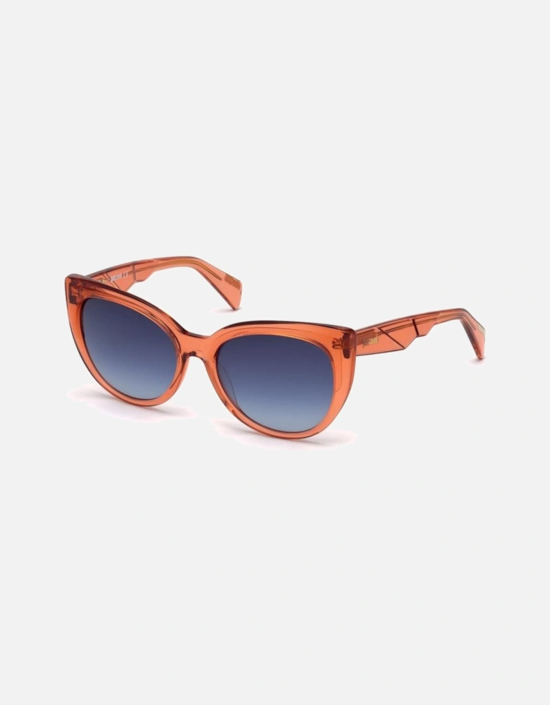 Plastic Case and Bracelet Watch with Red Blue Dial Women Sunglasses