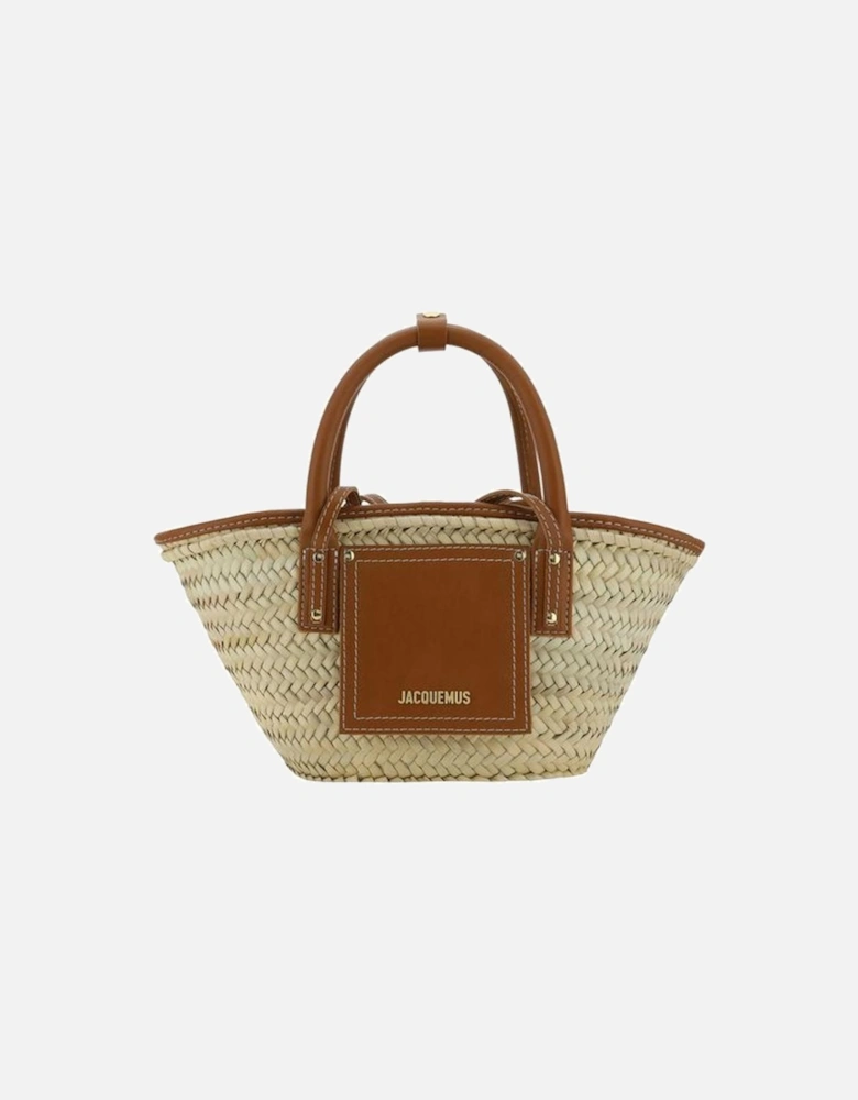 Le Panier Small Raffia Tote Women Beige Shoulder Bags