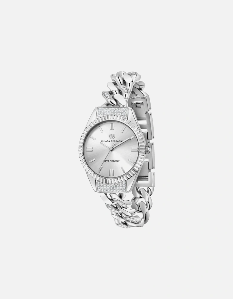 Quartz Analog Stainless Steel Watch Women - Silver Watches