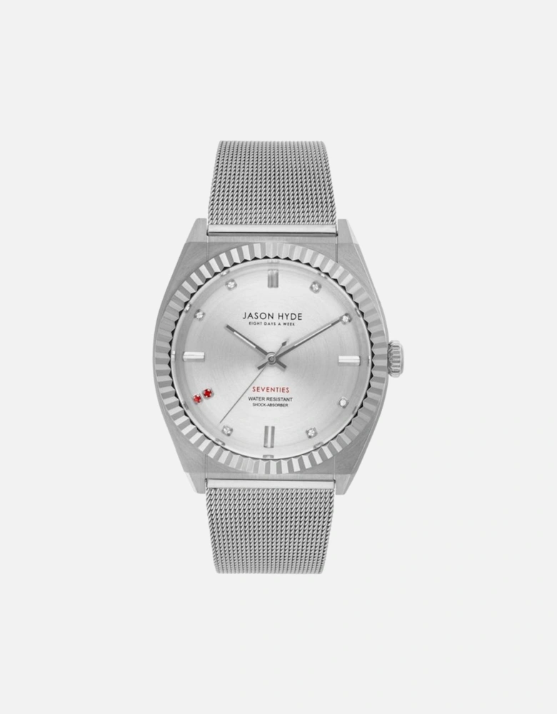 Quartz Analog Watch with Textile Bracelet Women - Gray Watches