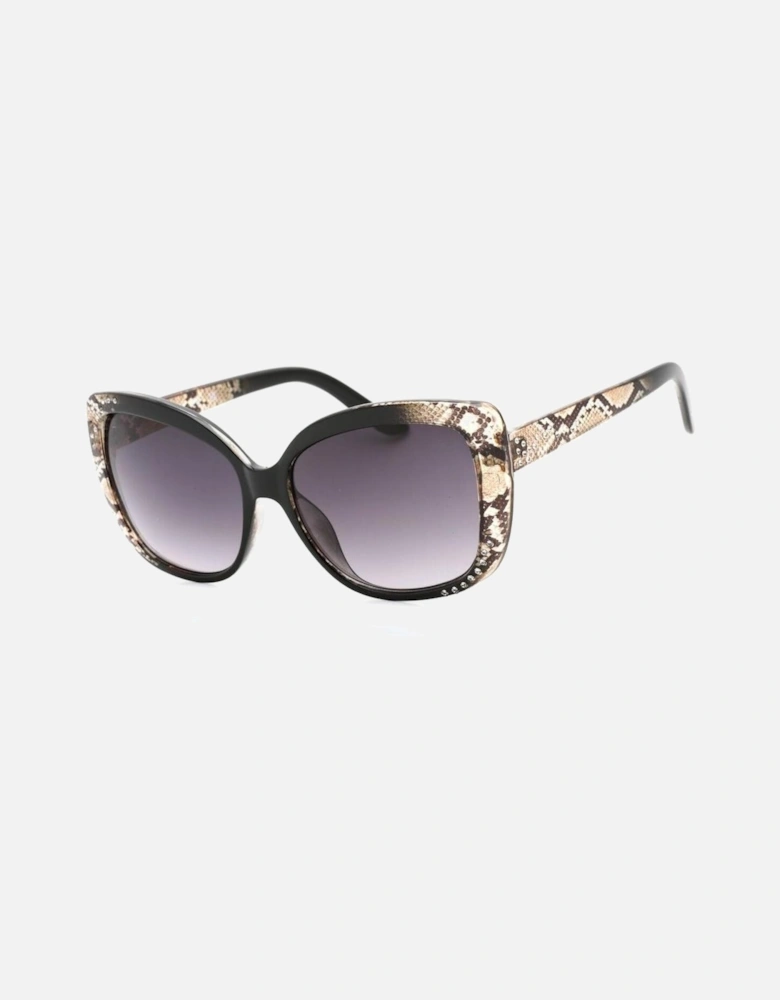 Resin Sunglasses with Grey Gradient Lens Women - Black