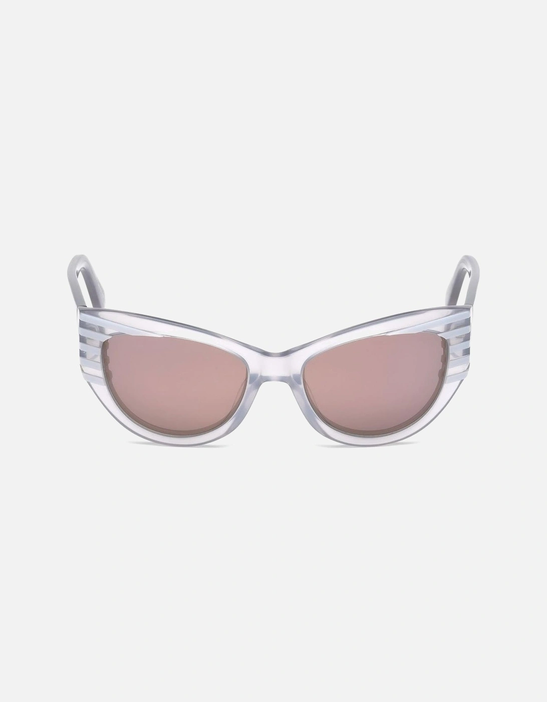 Plastic Bracelet Watch with Purple Gray Dial Women Sunglasses