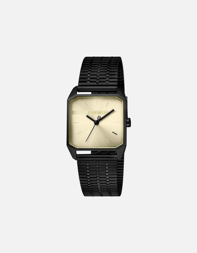 Stainless Steel Quartz Analog Watch Women - Black Watches