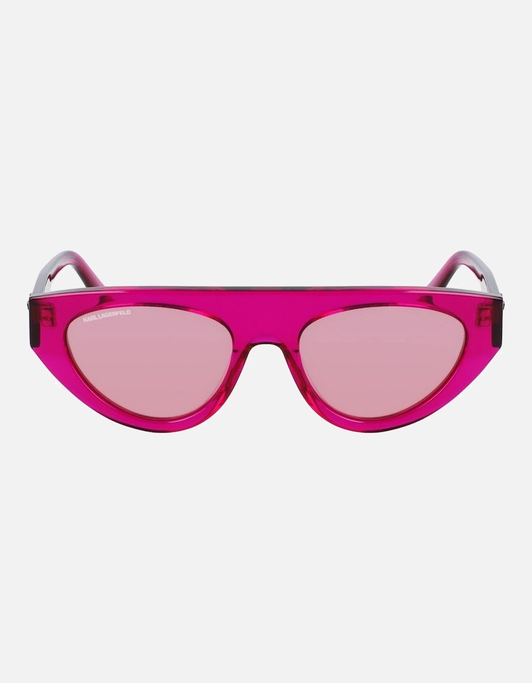 Transparent Fuchsia Dial Acetate Bracelet Watch Women - Pink
