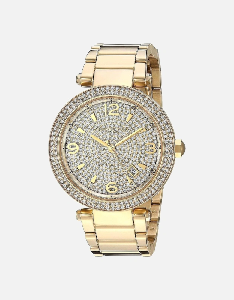 Stainless Steel Quartz Analog Watch Women - Gold Watches