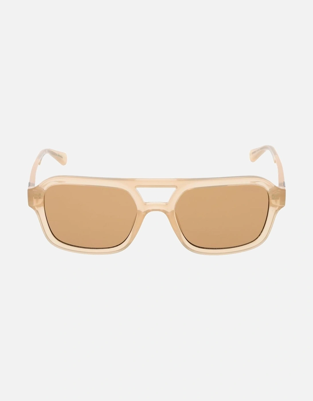 Full-Rim Aviator Sunglasses with 100% UV Protection Unisex - Beige