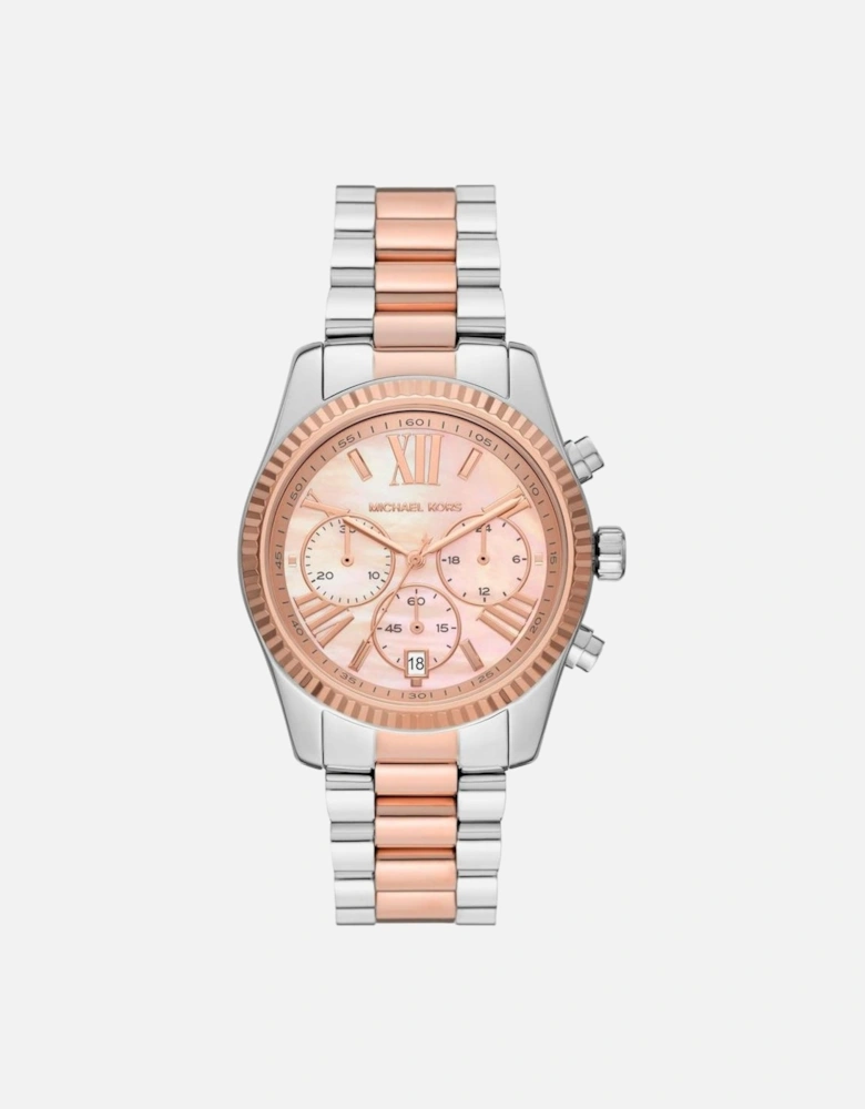 Stainless Steel Quartz Analog Watch with Date Function Women -
