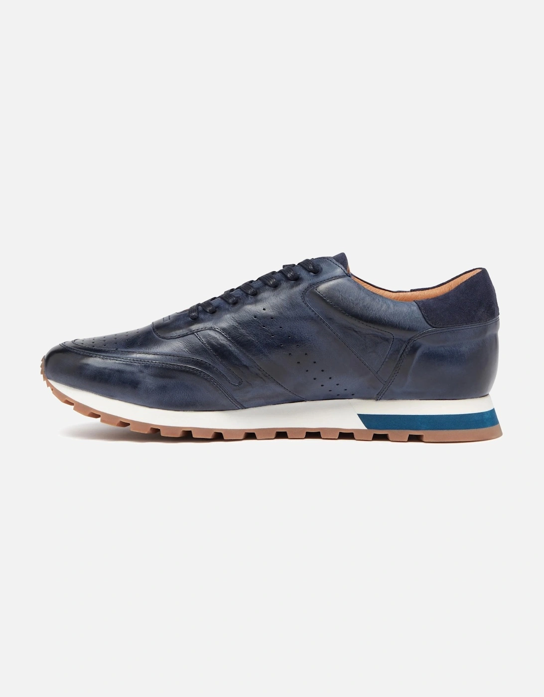 Orjais Mens Hand Washed Calf Leather Trainers