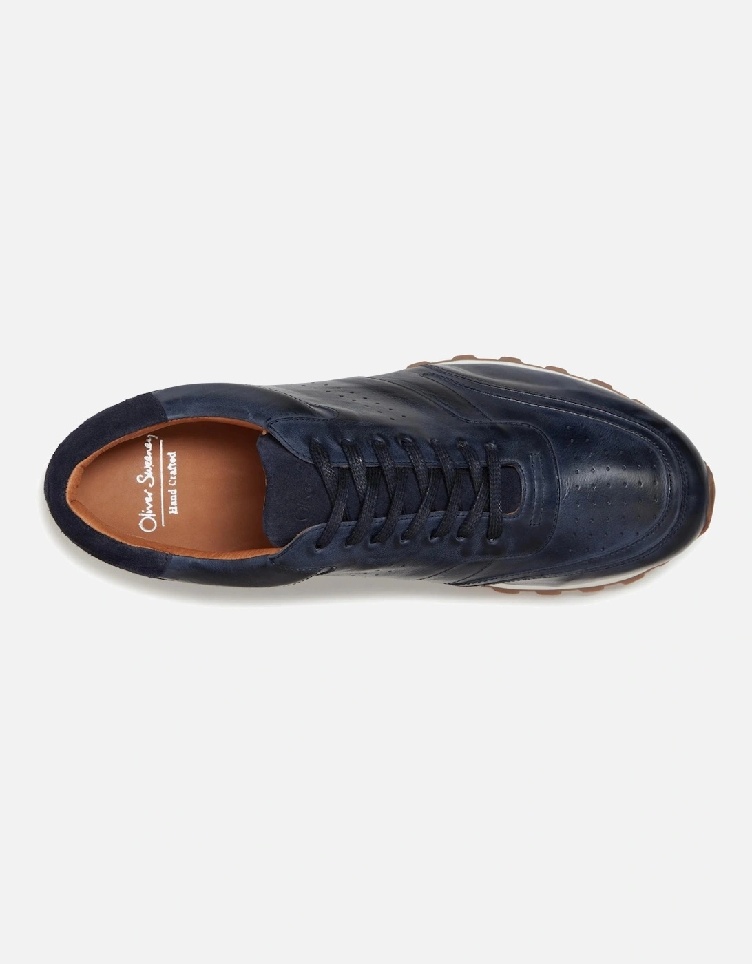 Orjais Mens Hand Washed Calf Leather Trainers