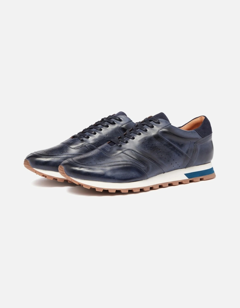 Orjais Mens Hand Washed Calf Leather Trainers