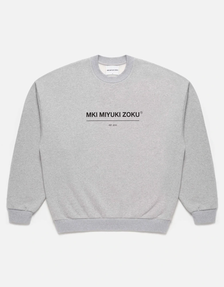 Oversized Linear Crewneck Sweatshirt