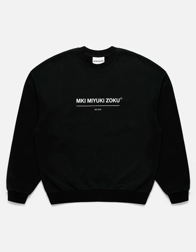 Oversized Linear Crewneck Sweatshirt