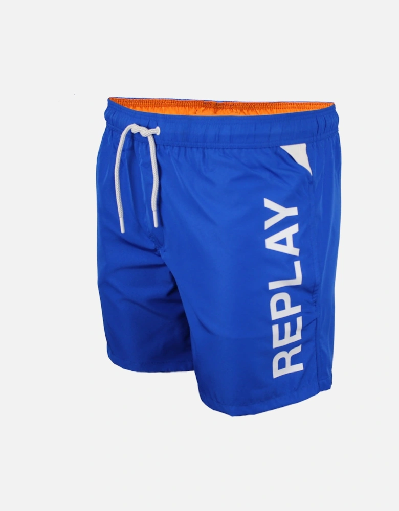Side Logo Swim Shorts, Aegean Blue