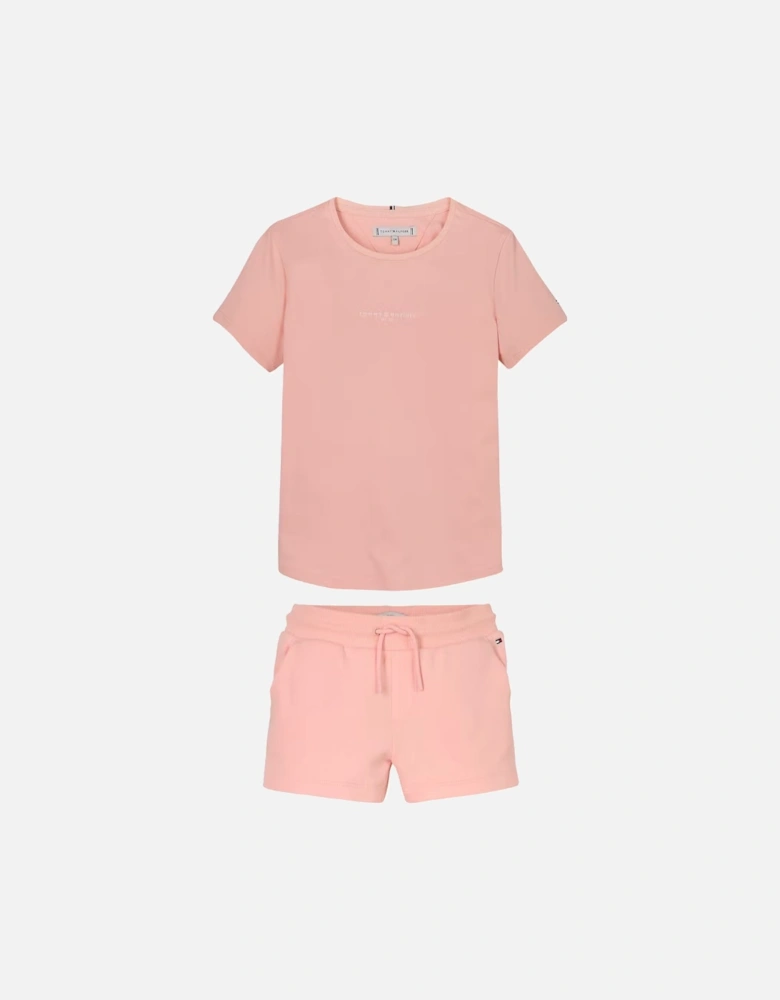 GIRLS CORAL SHORTS SET 8454