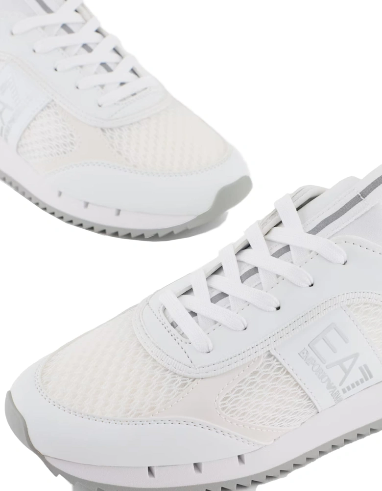 Emporio Armani Mesh Runner Trainers White/Silver