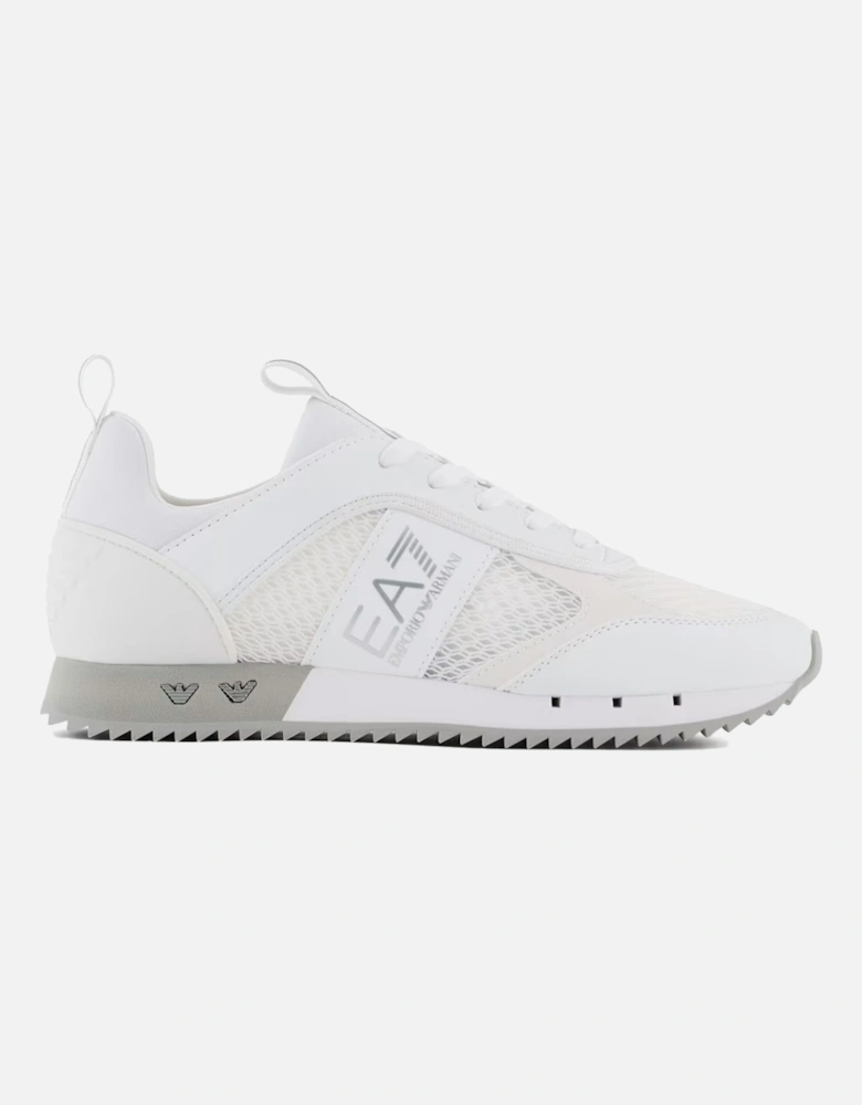 Emporio Armani Mesh Runner Trainers White/Silver