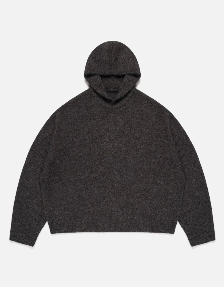 Oversized Fit Mohair Blend Knit Hoodie