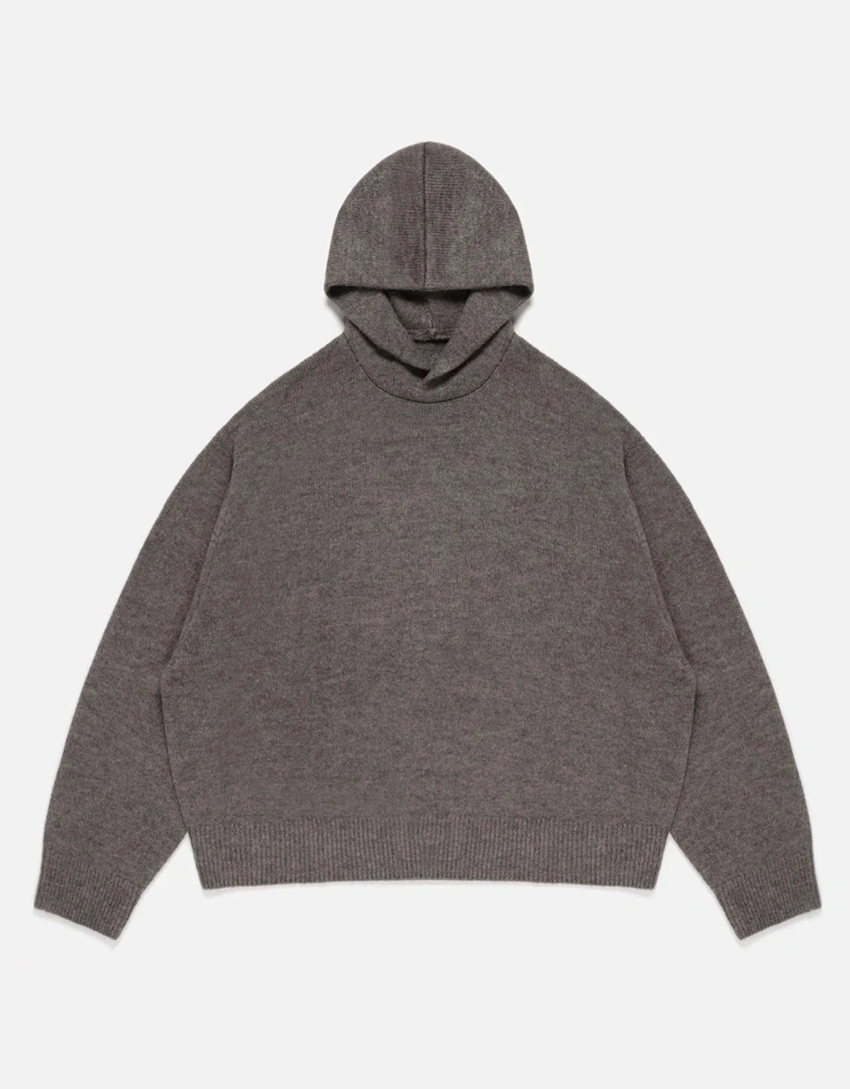 Oversized Fit Mohair Blend Knit Hoodie