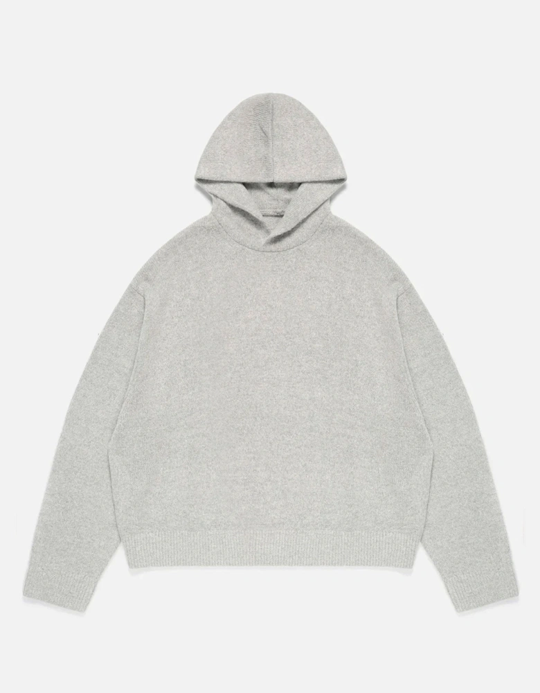 Oversized Fit Mohair Blend Knit Hoodie