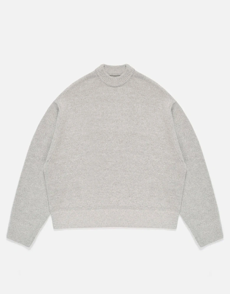 Oversized Fit Mohair Blend Knit Crew Jumper