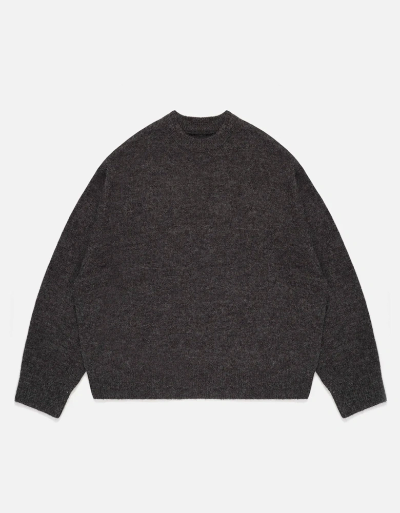 Oversized Fit Mohair Blend Knit Crew Jumper