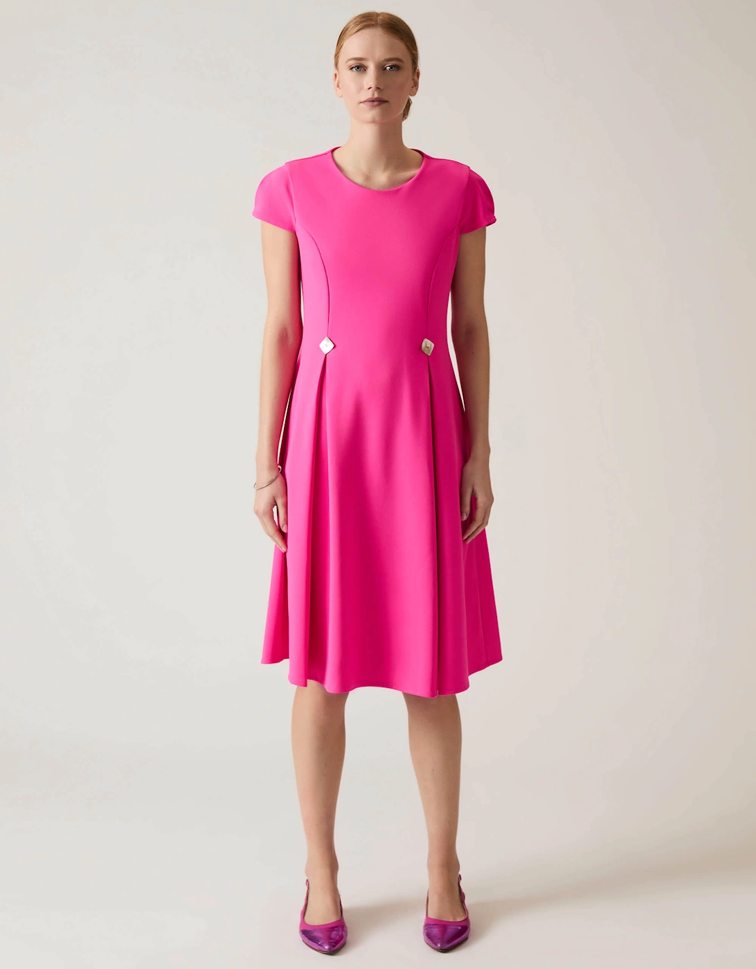 Button Fuchsia Dress, 2 of 1