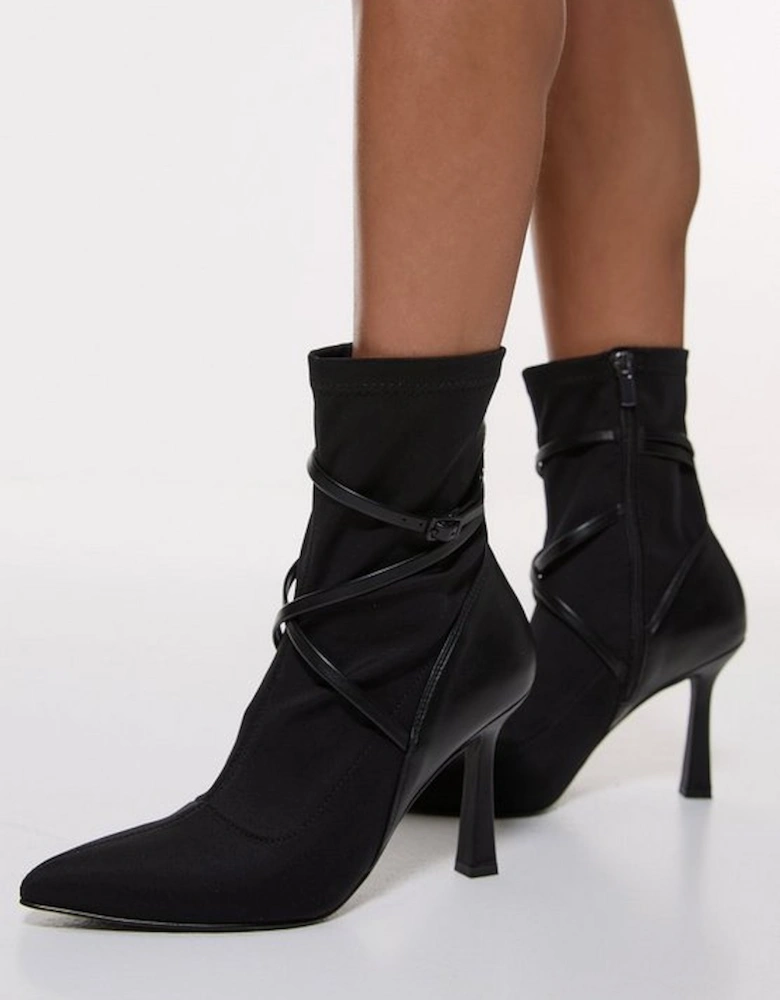 Neoprene Buckle Detail Sock Boot