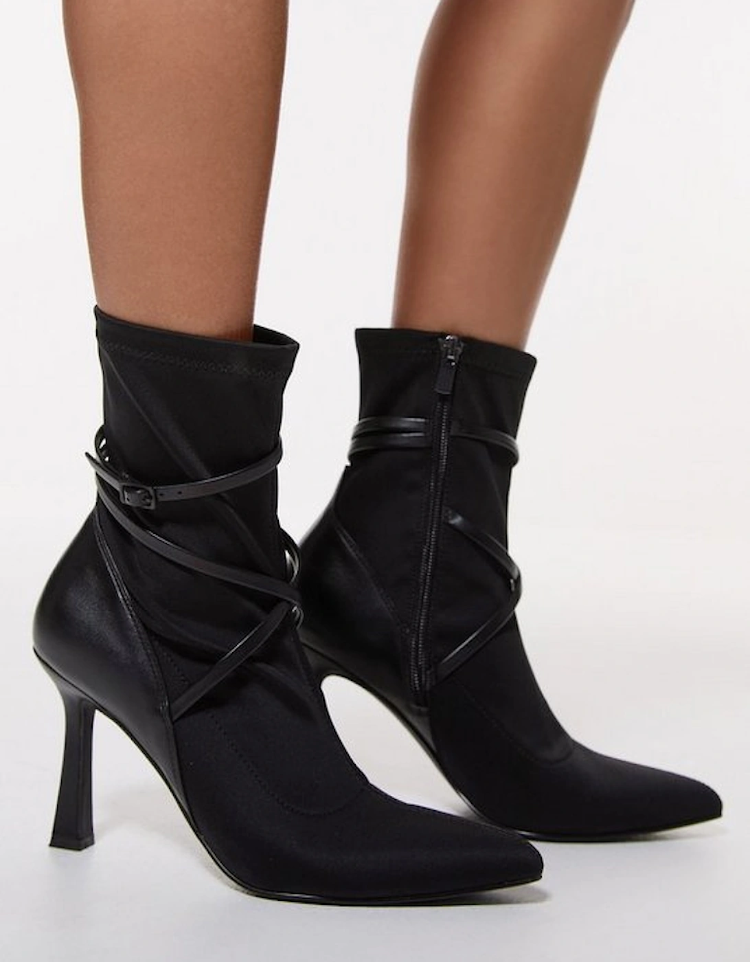 Neoprene Buckle Detail Sock Boot