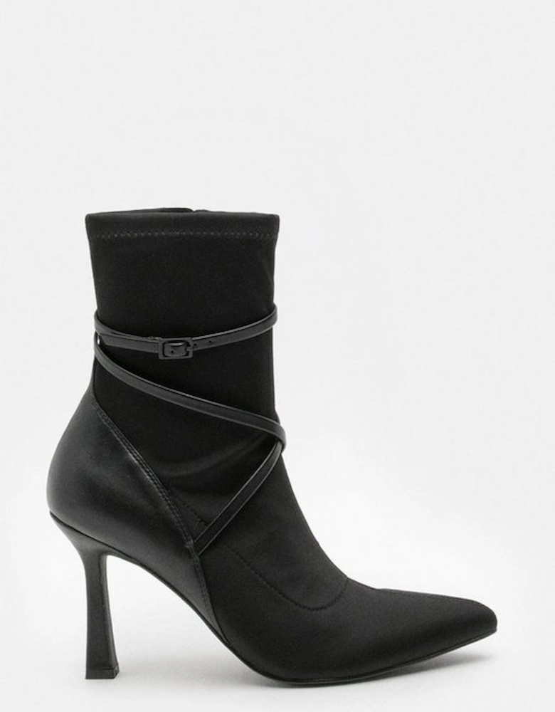 Neoprene Buckle Detail Sock Boot