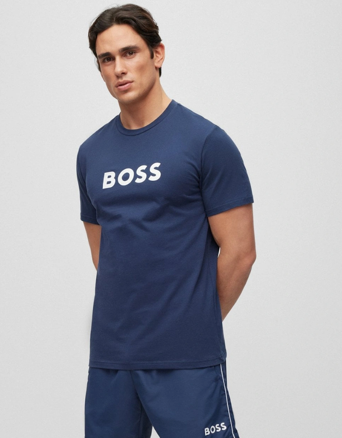 BOSS Orange RN Mens Relaxed Fit T-Shirt With Contrast Logo, 3 of 2