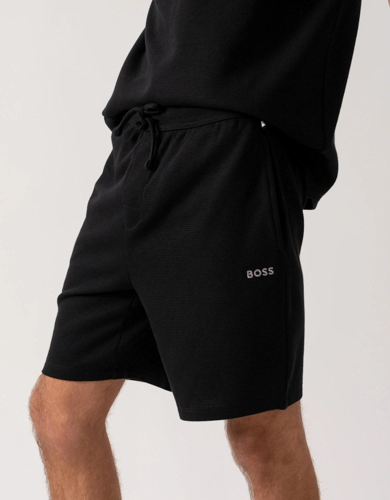 BOSS Orange Waffle Mens Cotton Blend Waffle Structure Pyjama Shorts with Embroidered Logo NOS