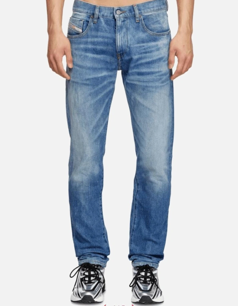 2019 D-STRUKT Slim Fit Mid Wash Blue Jeans