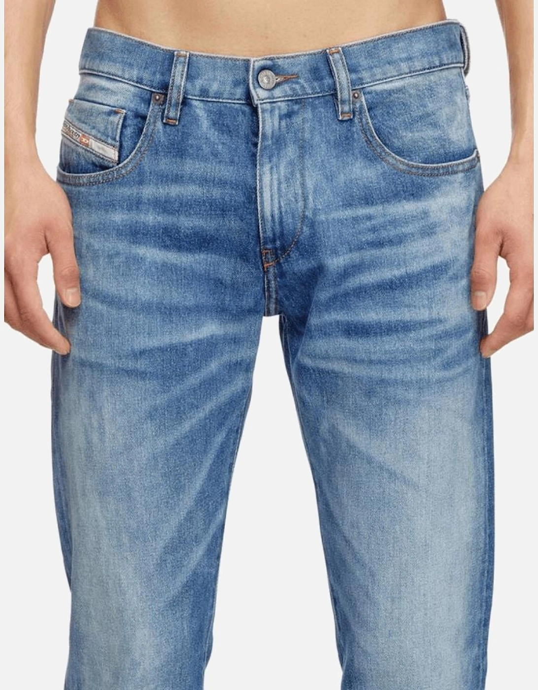 2019 D-STRUKT Slim Fit Mid Wash Blue Jeans