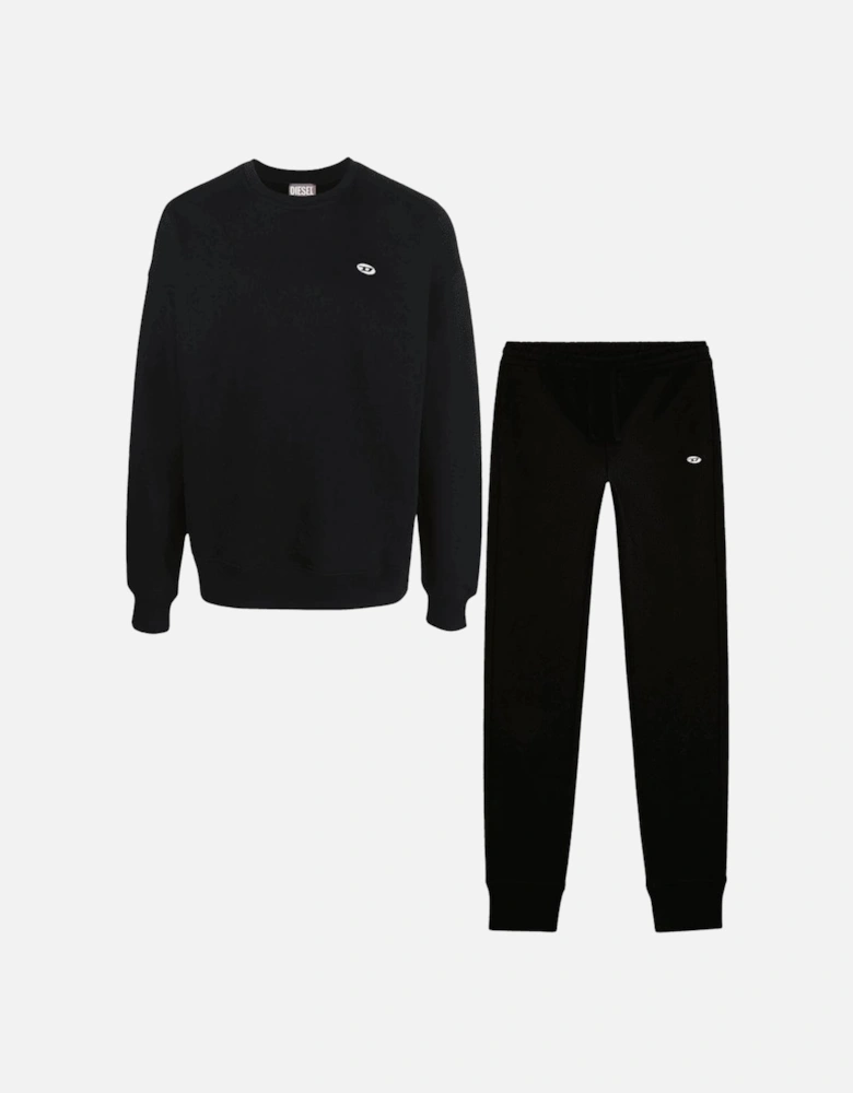 Doval Round Neck Black Tracksuit