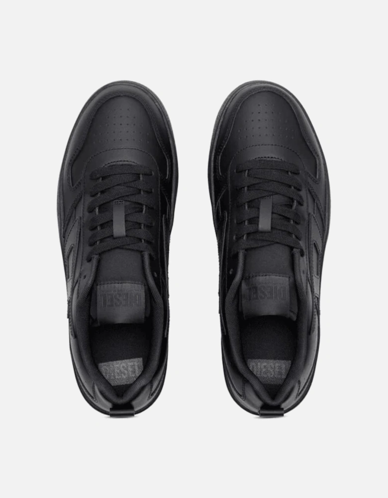 UKIYO Triple Black Leather Sneaker Trainers